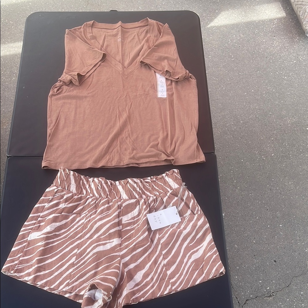 A New Day Brown and White Women's Shorts